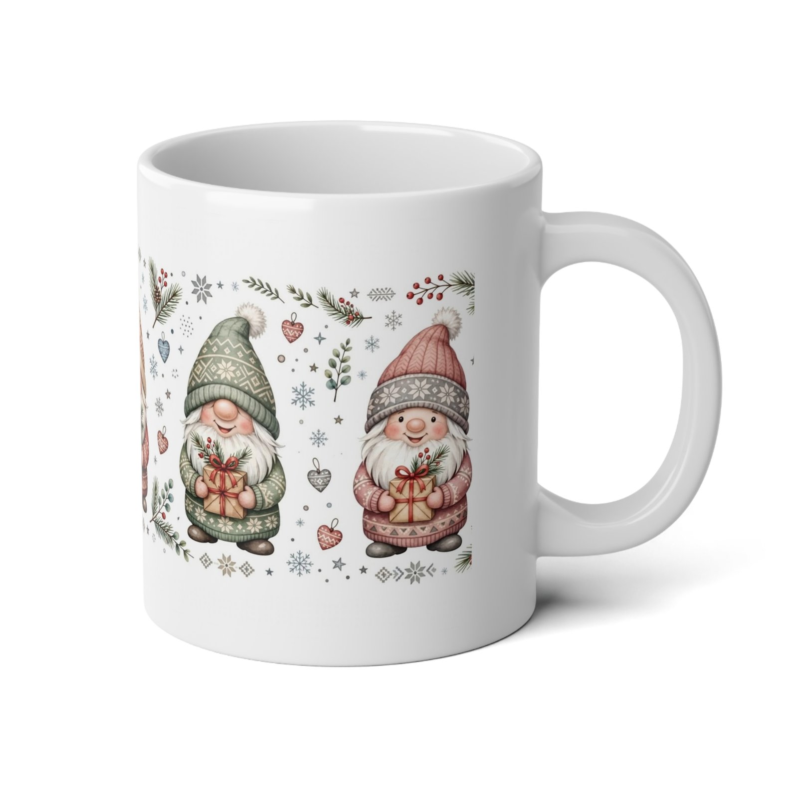 20oz Christmas Gnome Mug – Whimsical Winter Holiday Coffee Cup - Image 4