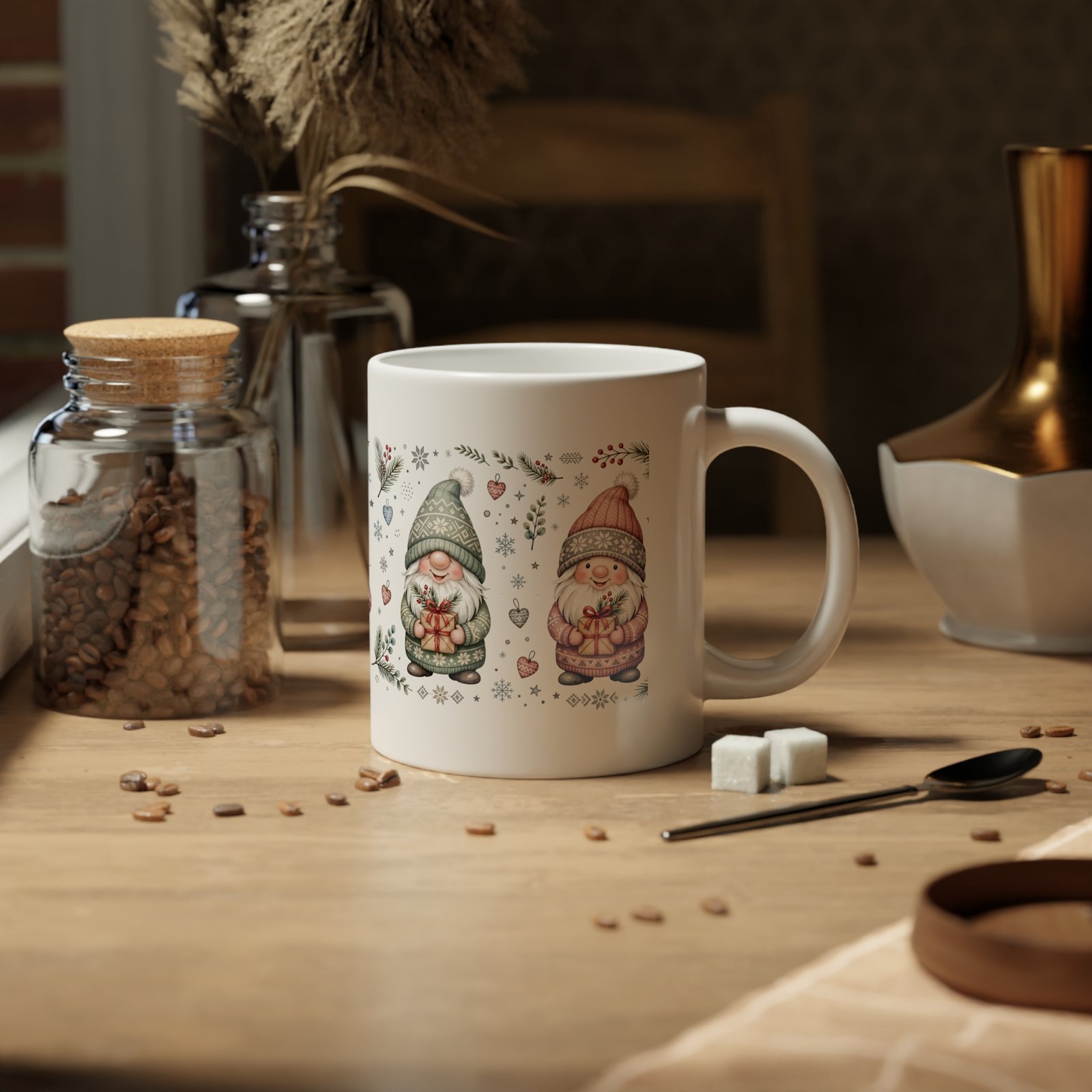 20oz Christmas Gnome Mug – Whimsical Winter Holiday Coffee Cup - Image 5