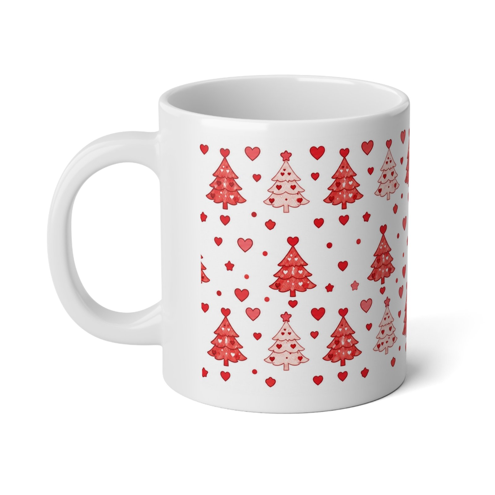 20oz Christmas Tree and Hearts Jumbo Mug - Image 3
