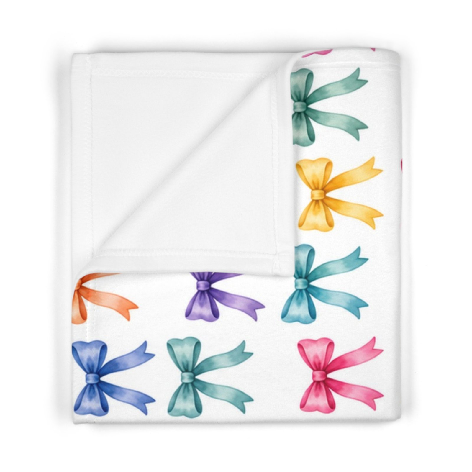 Colorful Ribbon Bow Baby Blanket - Image 3