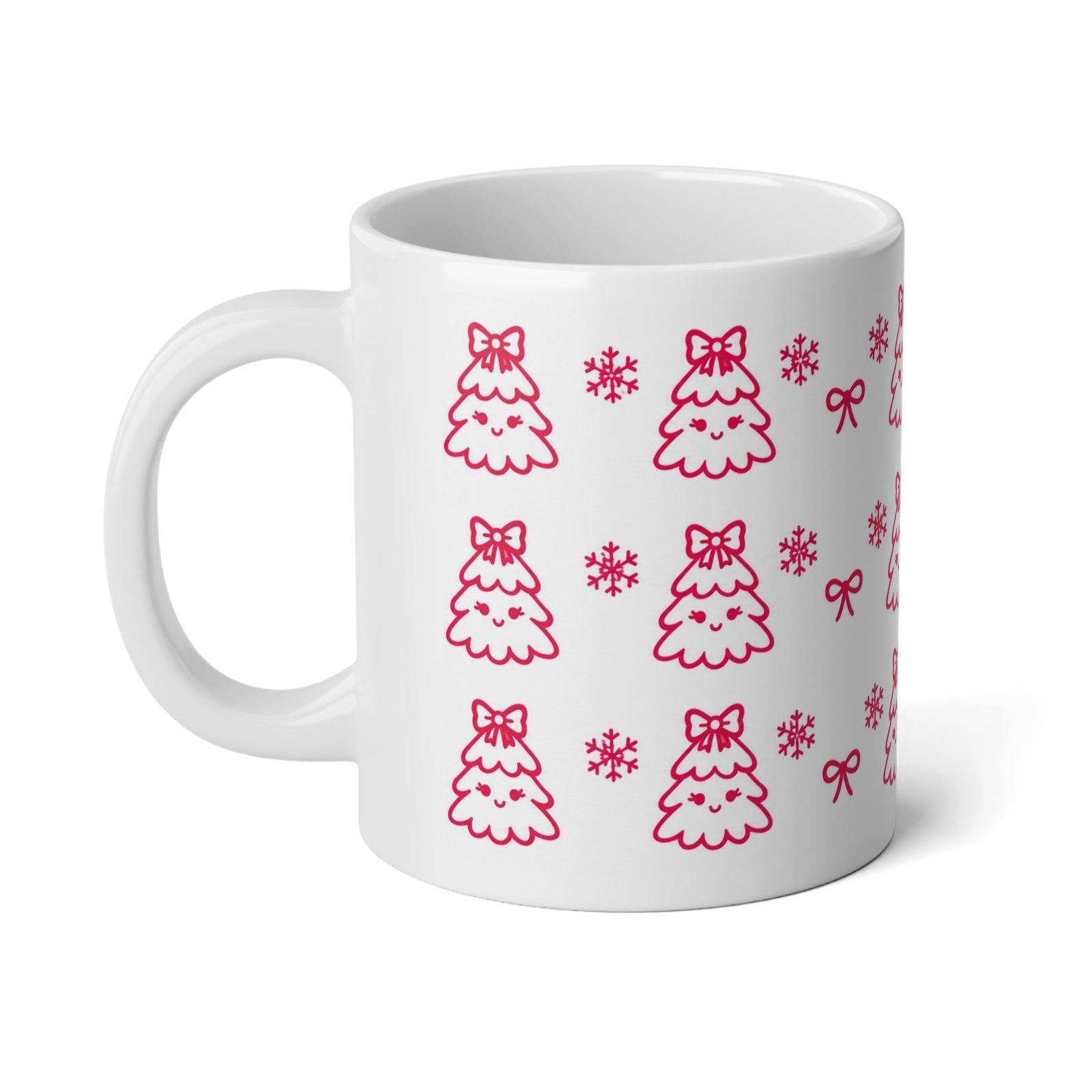 20oz Christmas Tree Bow Jumbo Mug - Image 3