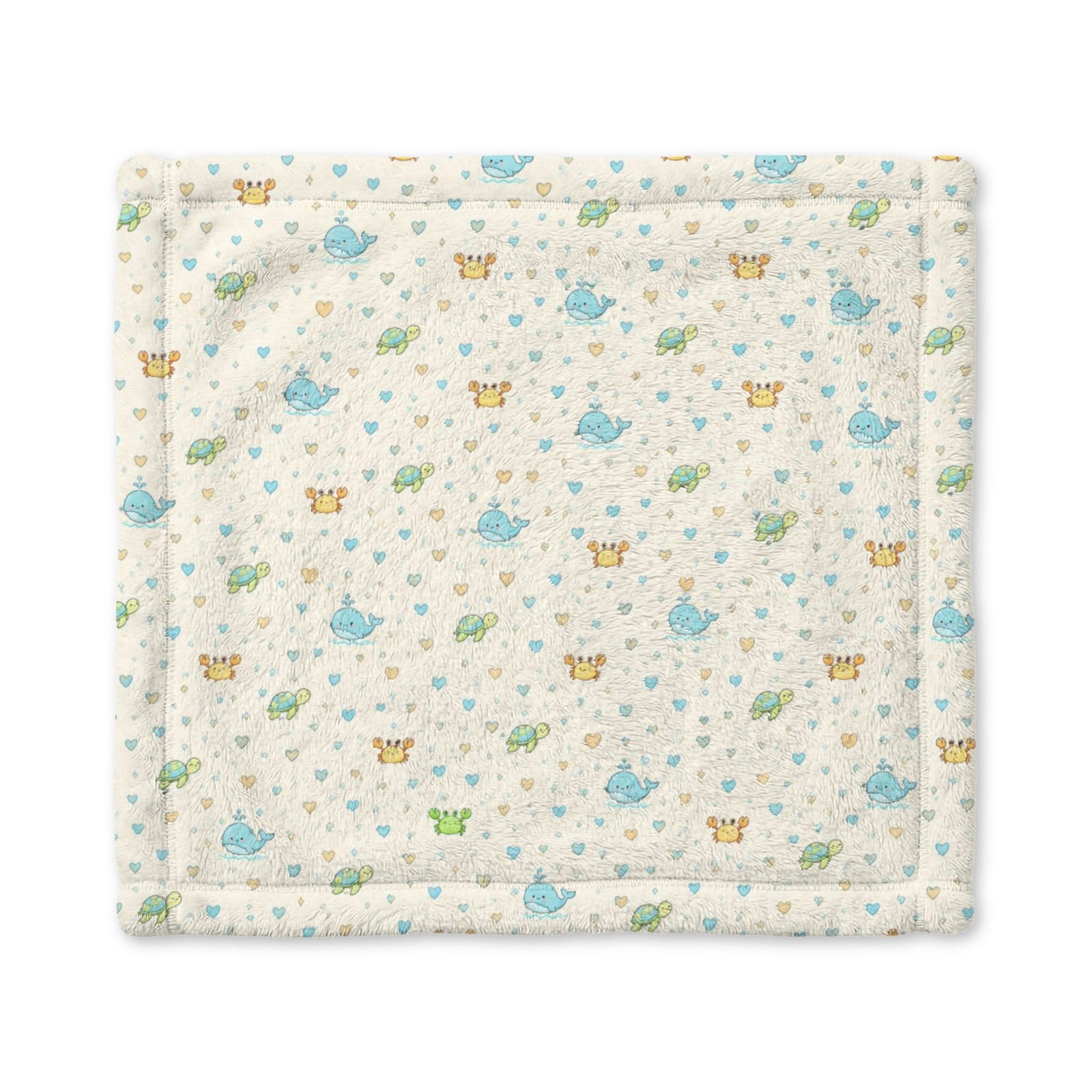 Minky Baby Lovey Blanket – Pastel Crowns and Stars Nursery Comfort Blanket - Image 3