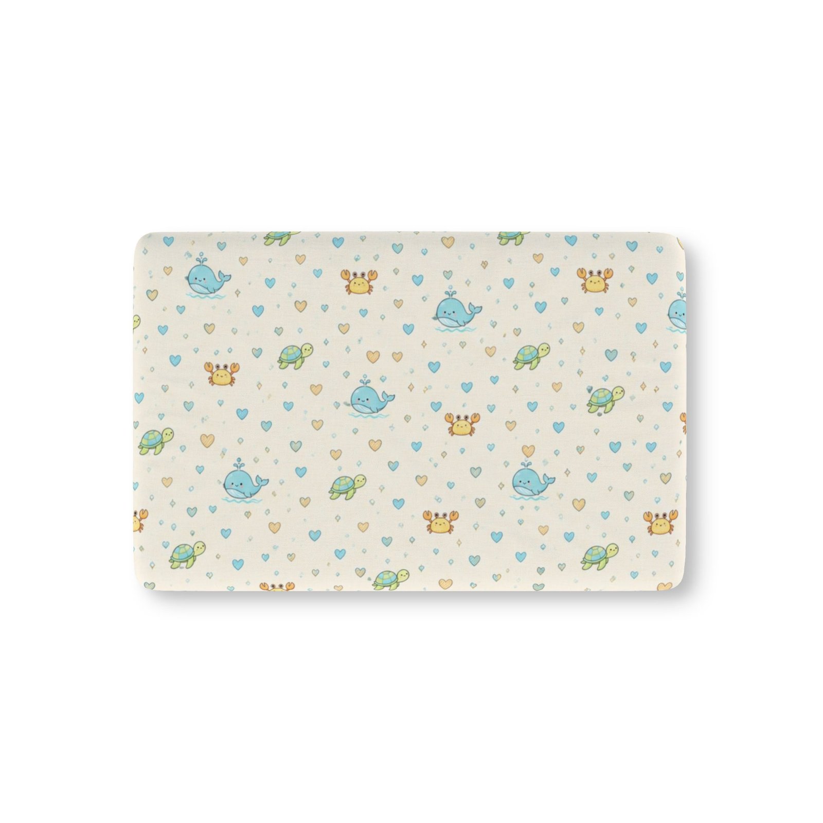 Cute Baby Ocean Animals & Crowns Fitted Crib Sheet - Image 5