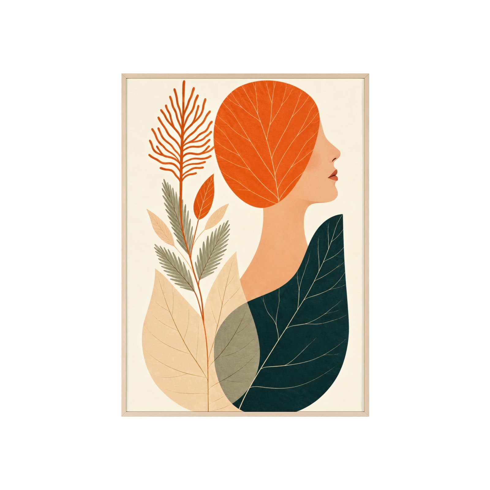 Minimalist Woman Portrait Framed Poster - Image 3