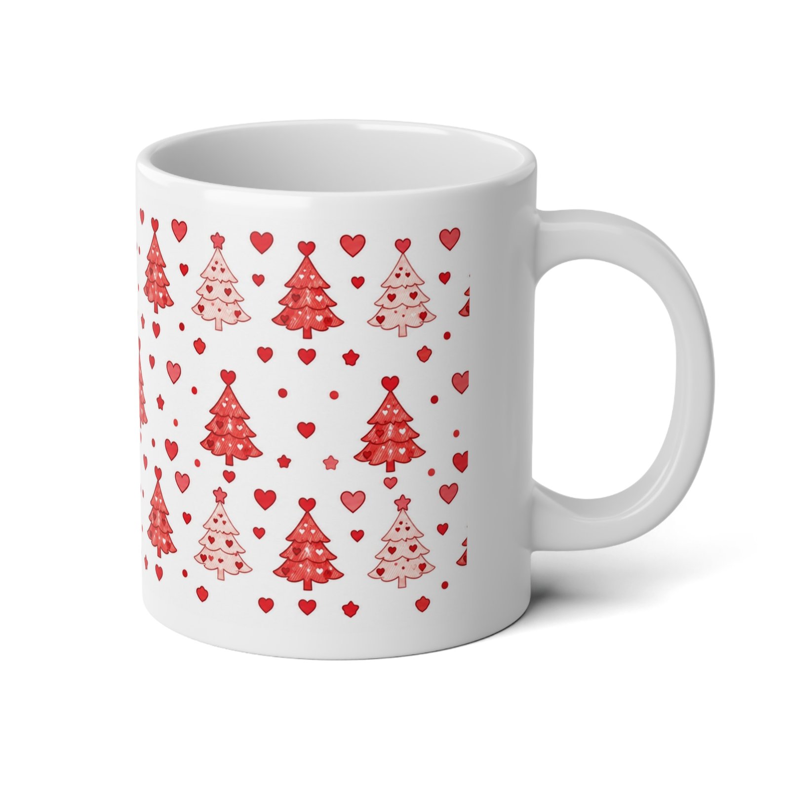 20oz Christmas Tree and Hearts Jumbo Mug - Image 4