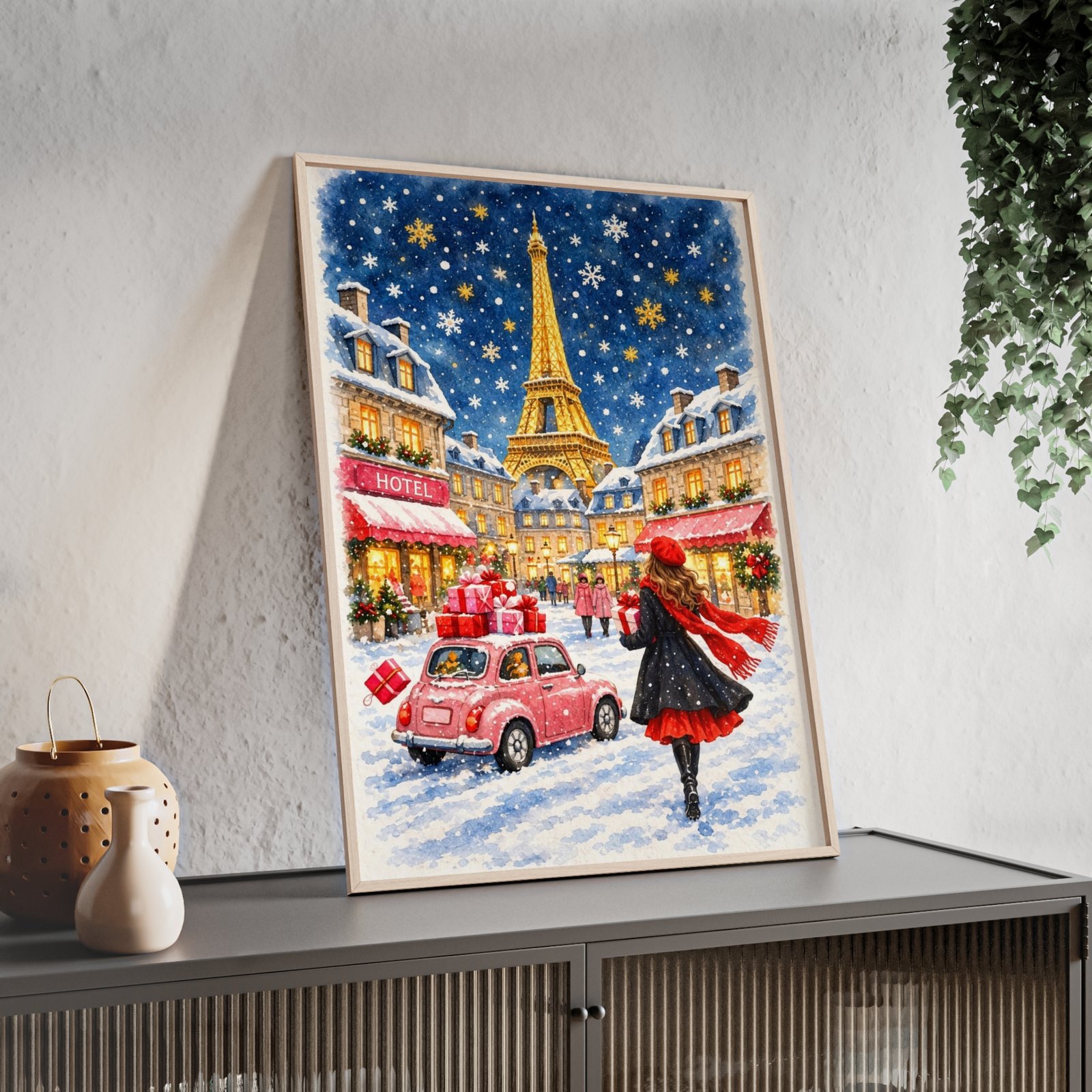 Paris Christmas Market Framed Poster - Image 2