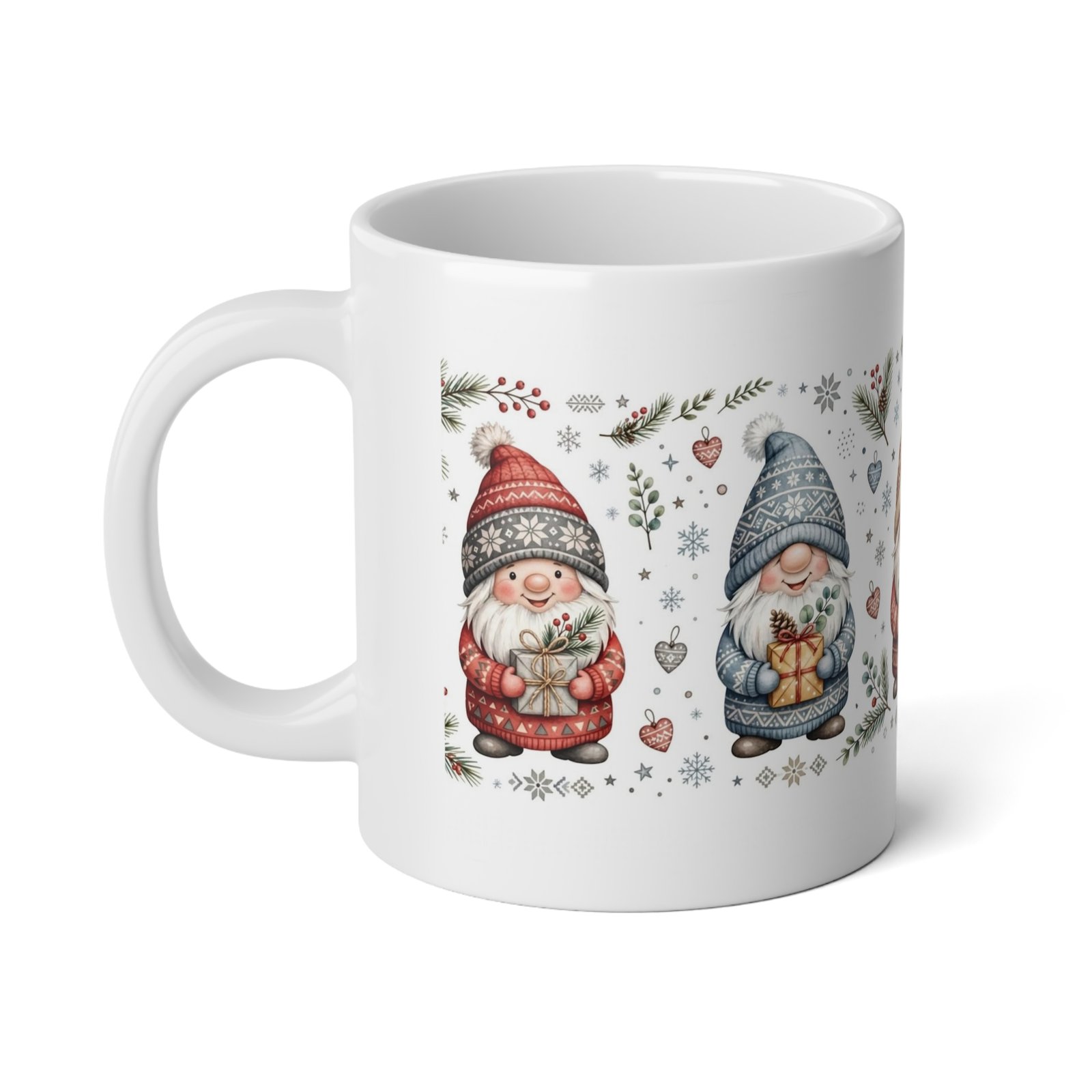 20oz Christmas Gnome Mug – Whimsical Winter Holiday Coffee Cup - Image 3