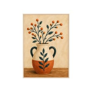 Botanical Vase Framed Poster Wall Art