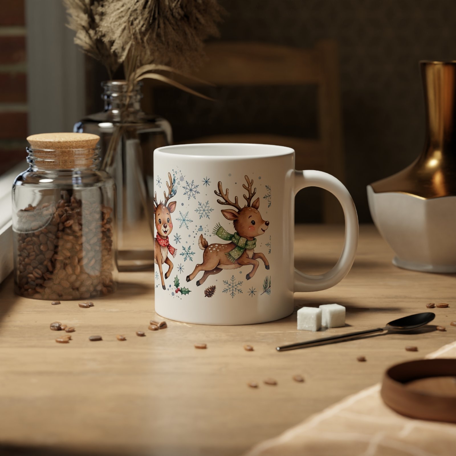 20oz Christmas Candy Cane and Gingerbread Holiday Mug - Image 5