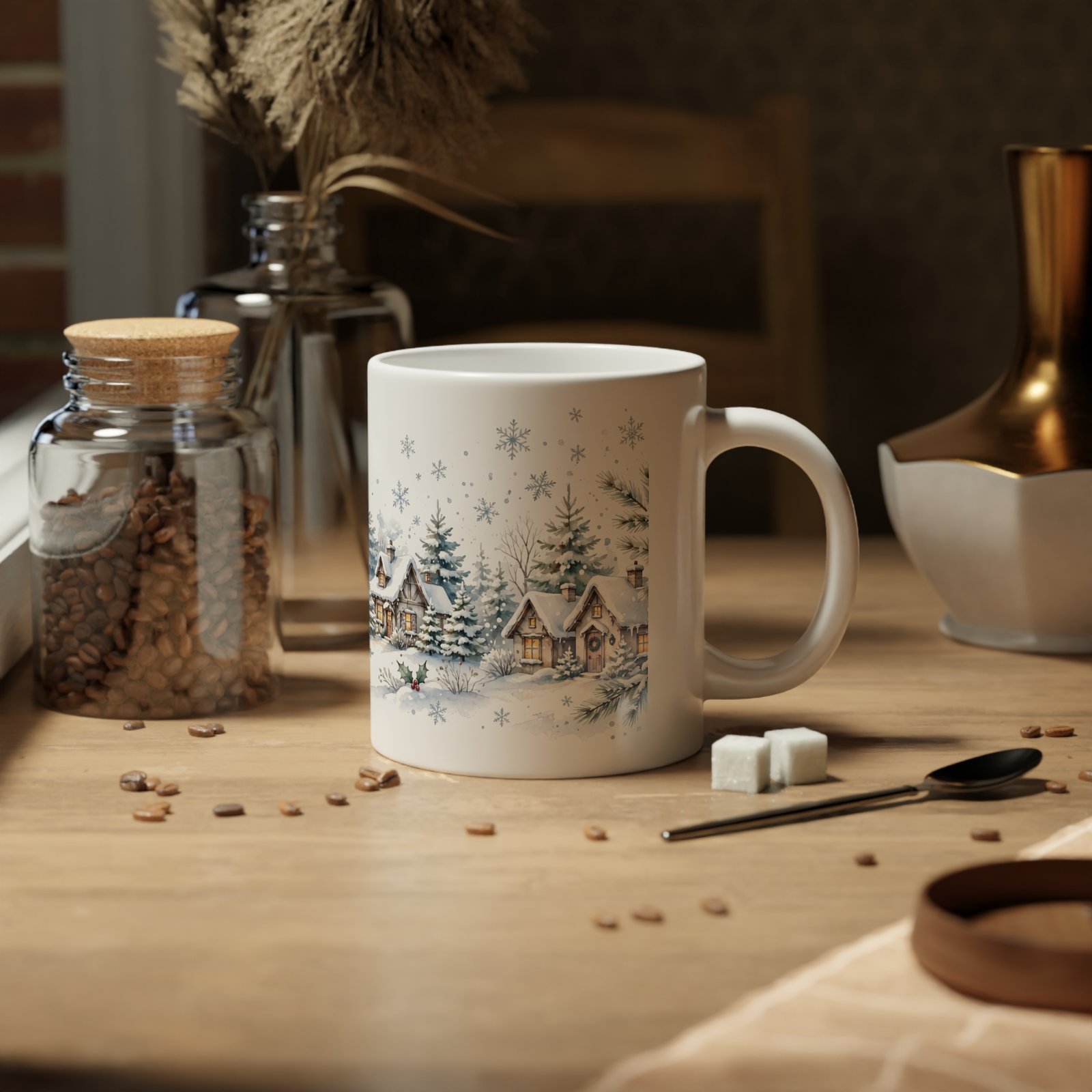 20oz Winter Village Christmas Mug - Image 5