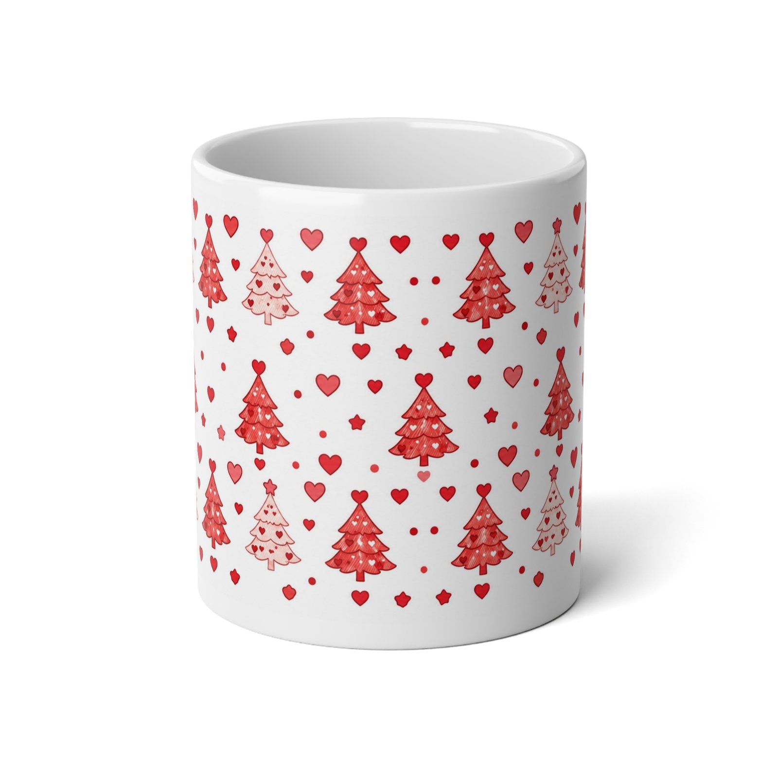 20oz Christmas Tree and Hearts Jumbo Mug - Image 2