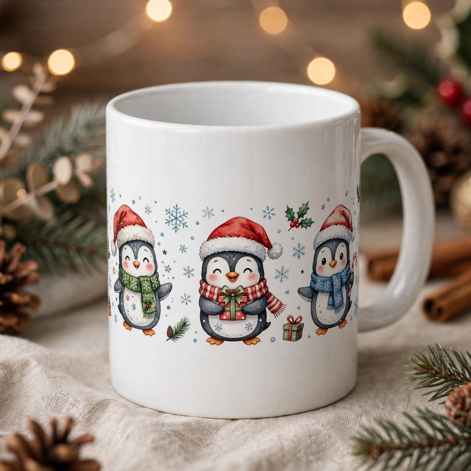 20oz Christmas Penguin Mug