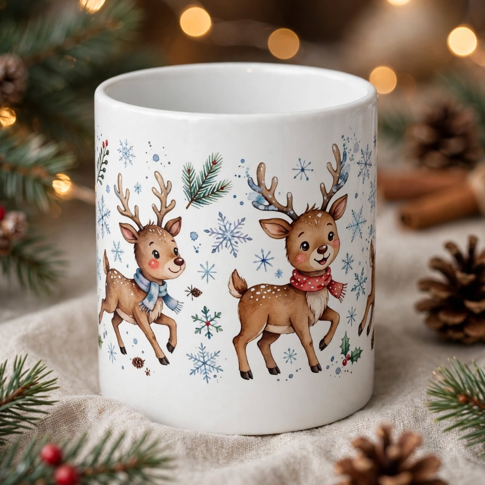 20oz Christmas Candy Cane and Gingerbread Holiday Mug