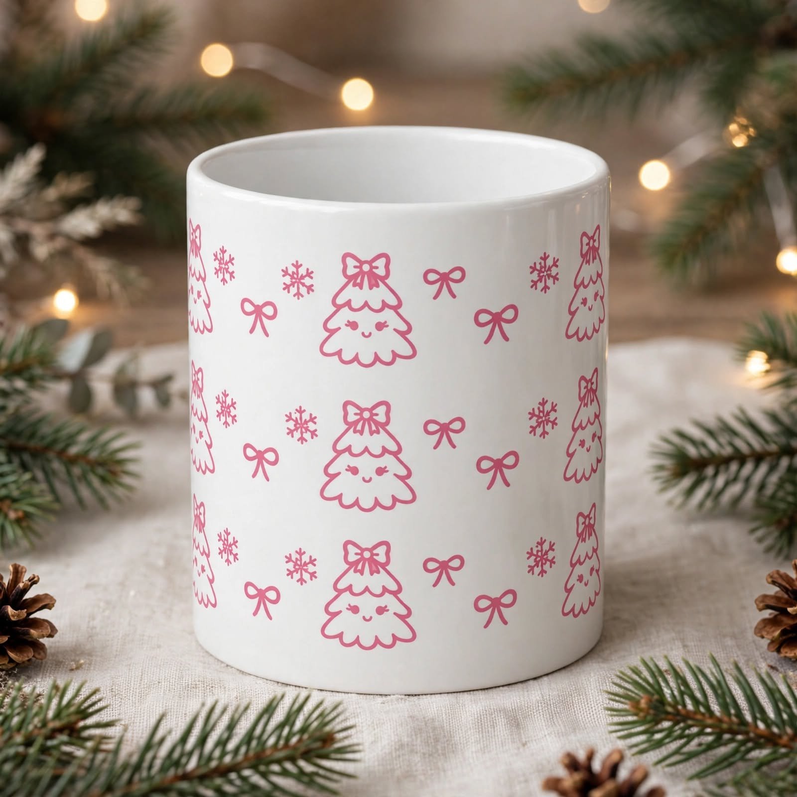 20oz Christmas Tree Bow Jumbo Mug