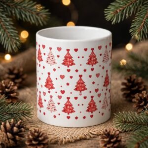 20oz Christmas Tree and Hearts Jumbo Mug