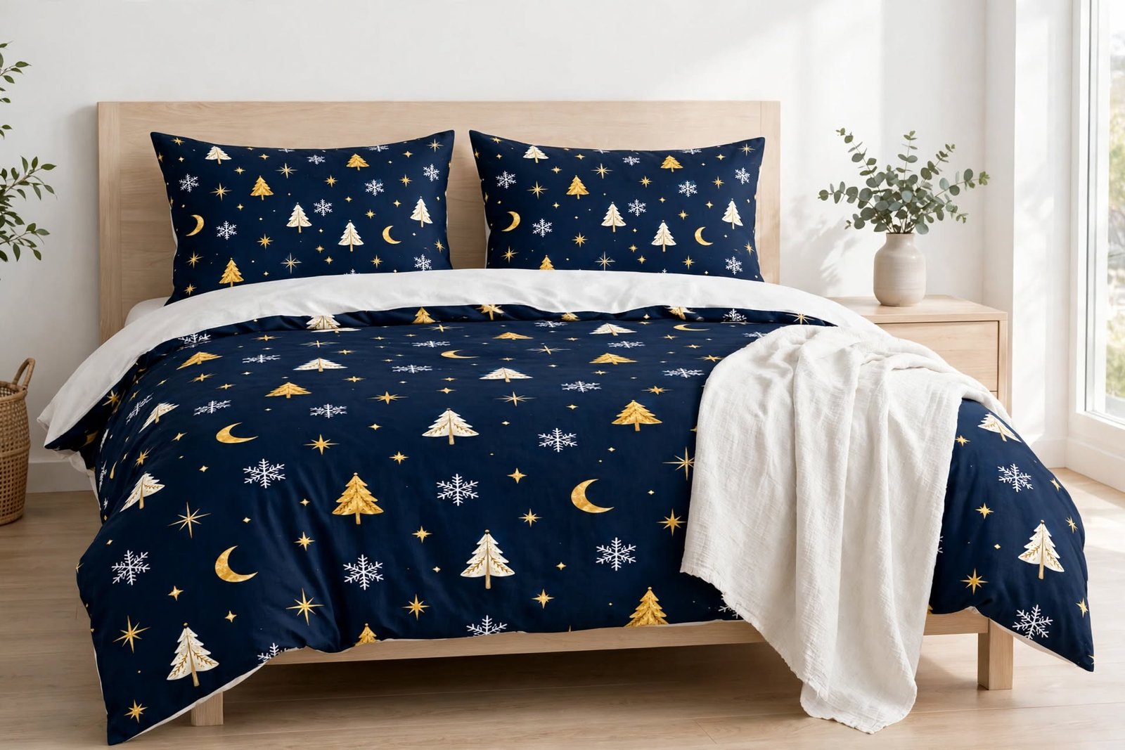 Winter Wonderland Christmas Tree Cotton Bed Set - Image 3