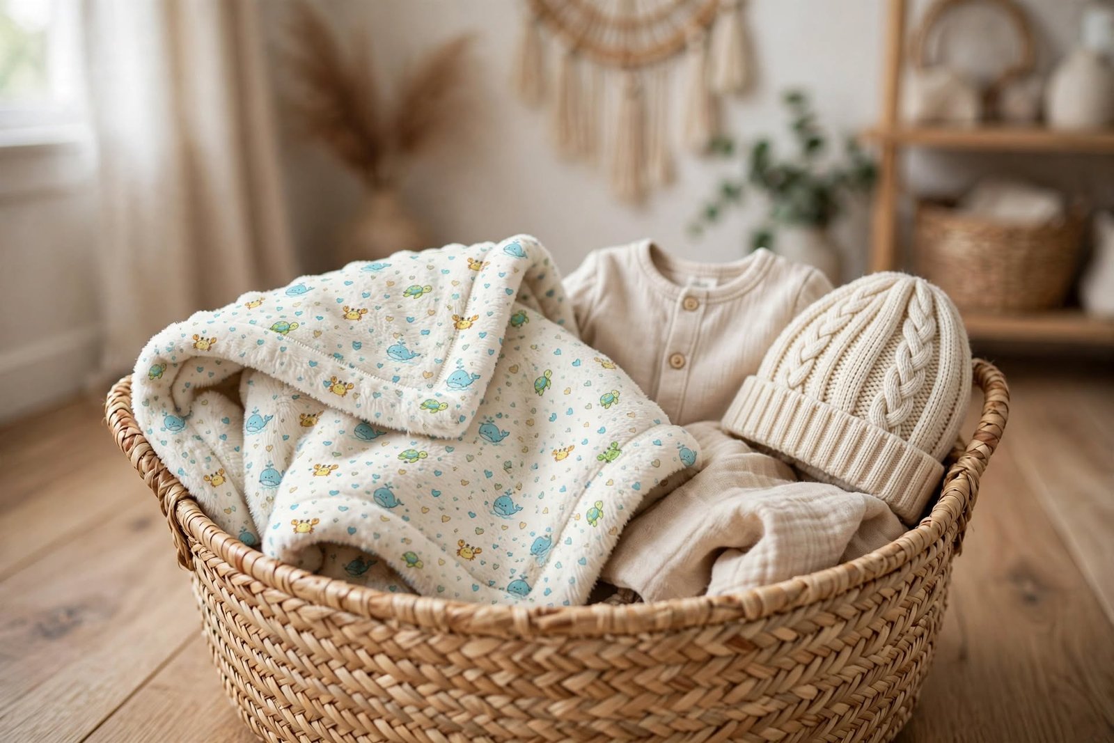 Minky Baby Lovey Blanket – Pastel Crowns and Stars Nursery Comfort Blanket - Image 4