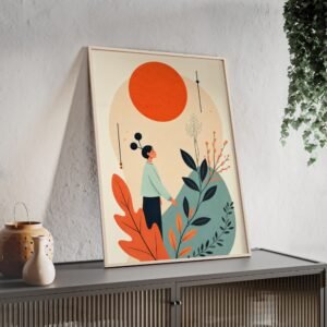 Basking in Solstice Light Minimalist Framed Poster