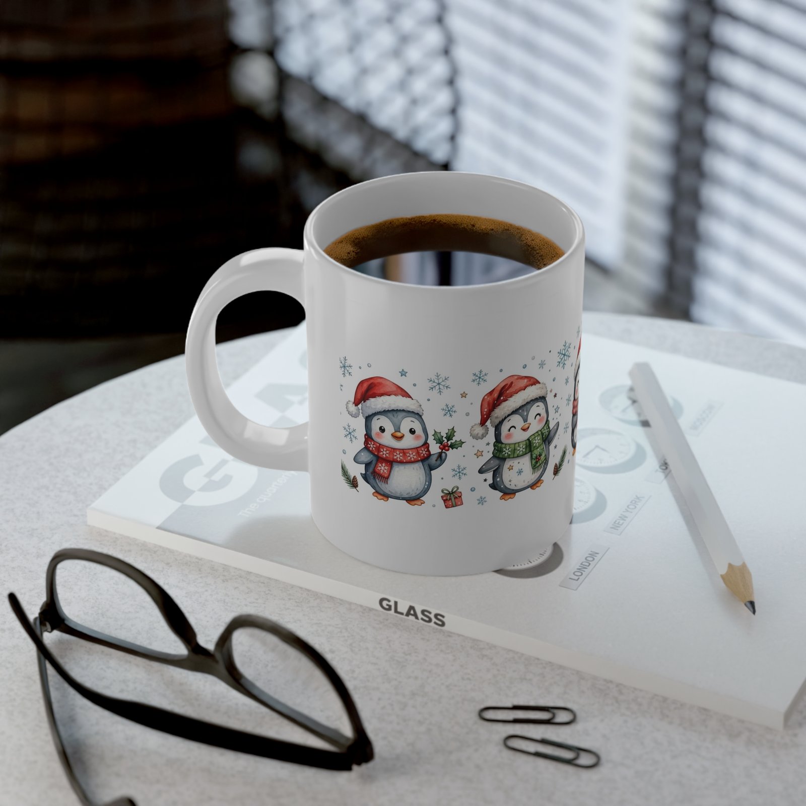 20oz Christmas Penguin Mug - Image 6
