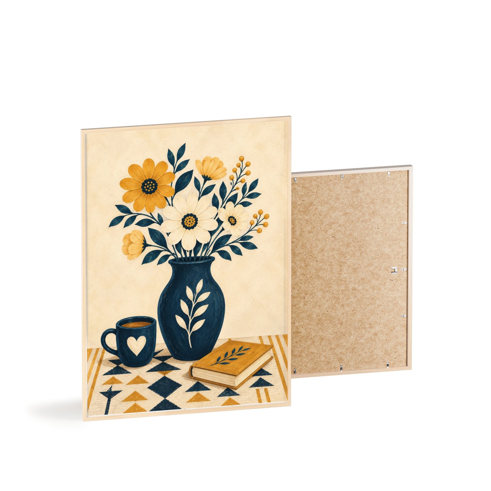 Framed Floral Vase Poster – Cozy Vintage Botanical Wall Art - Image 4