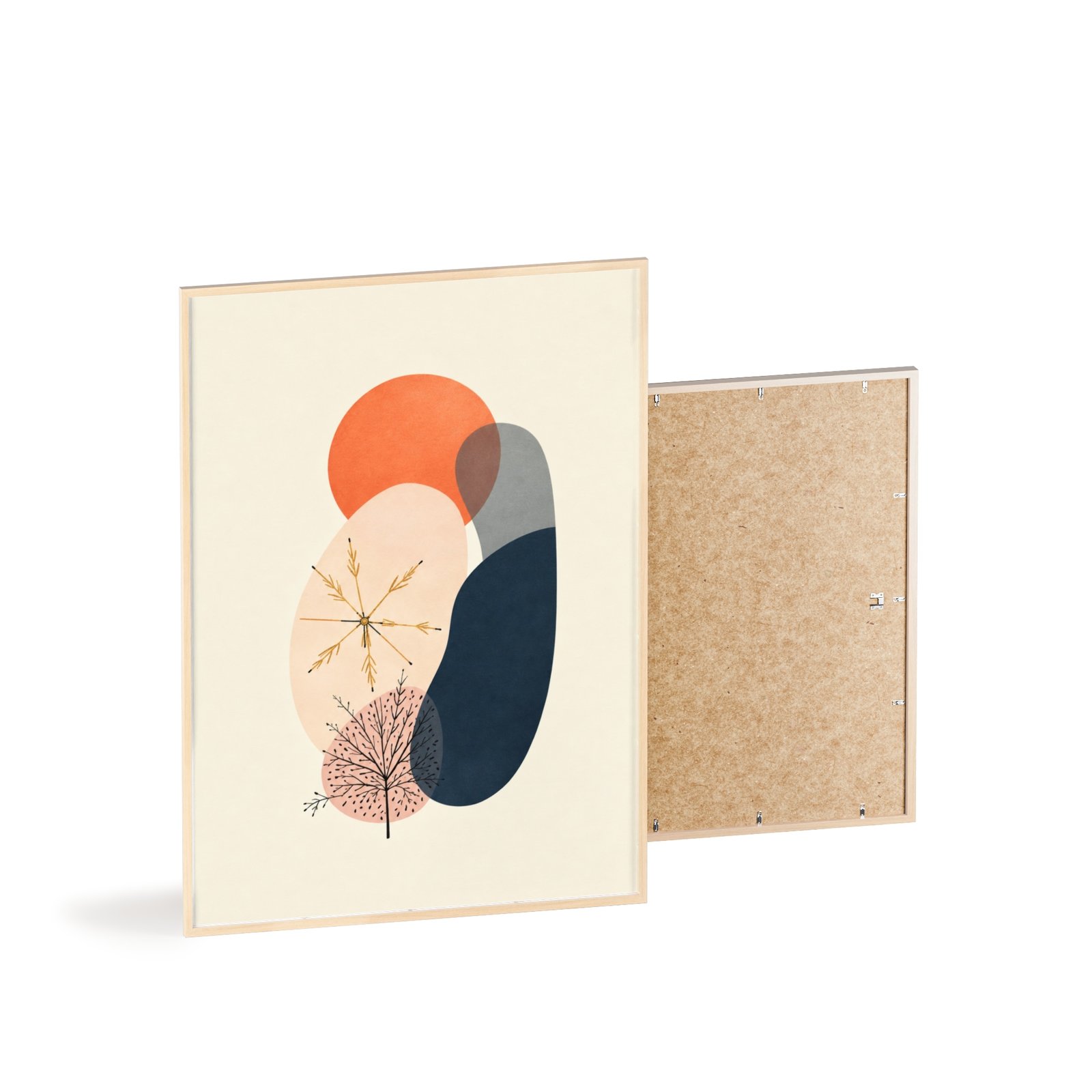 Minimalist Geometric Poster with Wooden Frame - Image 3