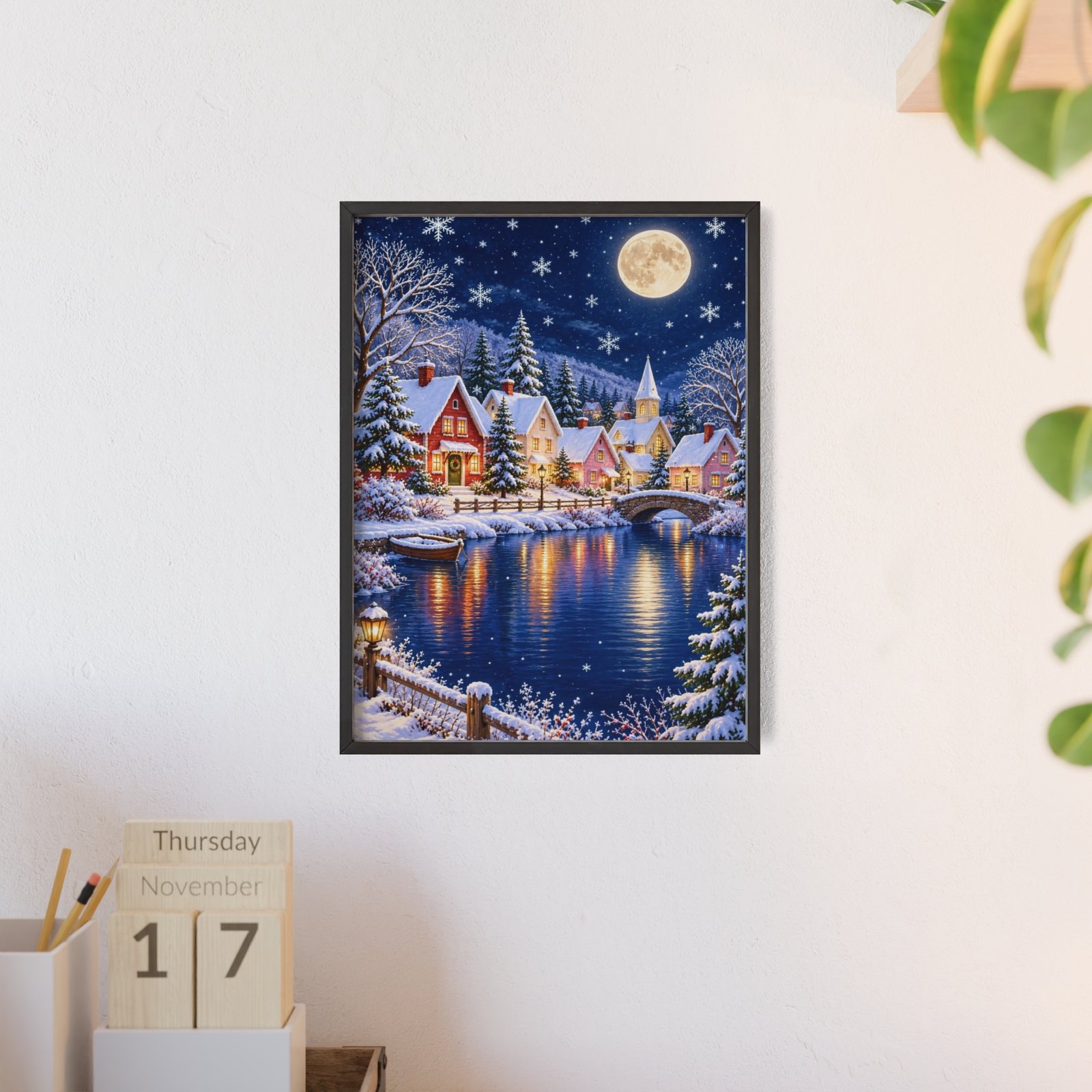Winter Wonderland Village Framed Poster - Image 3