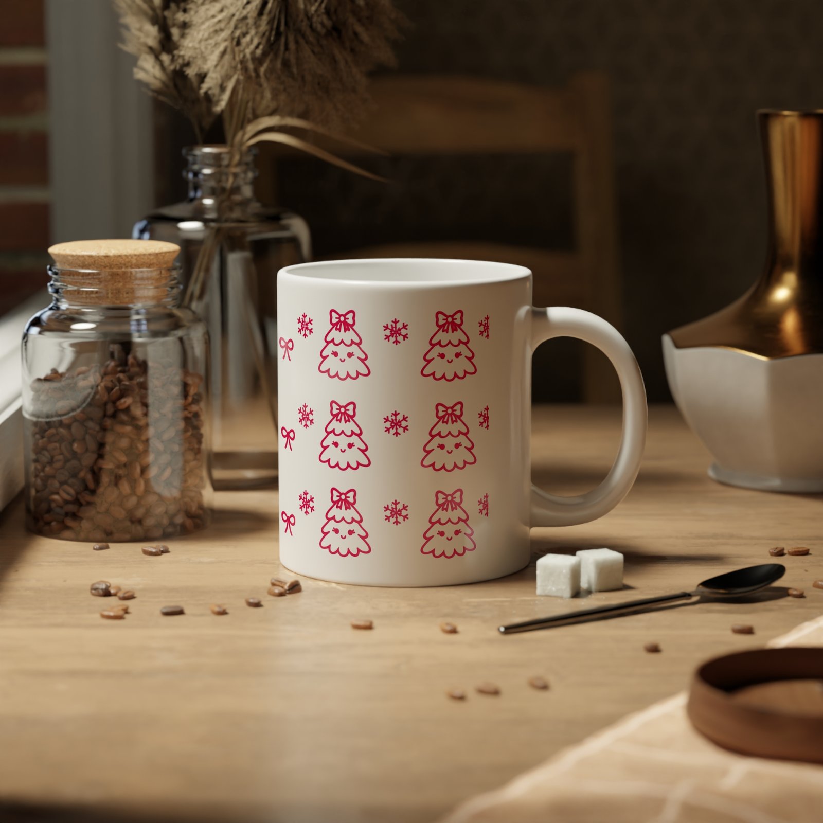 20oz Christmas Tree Bow Jumbo Mug - Image 5