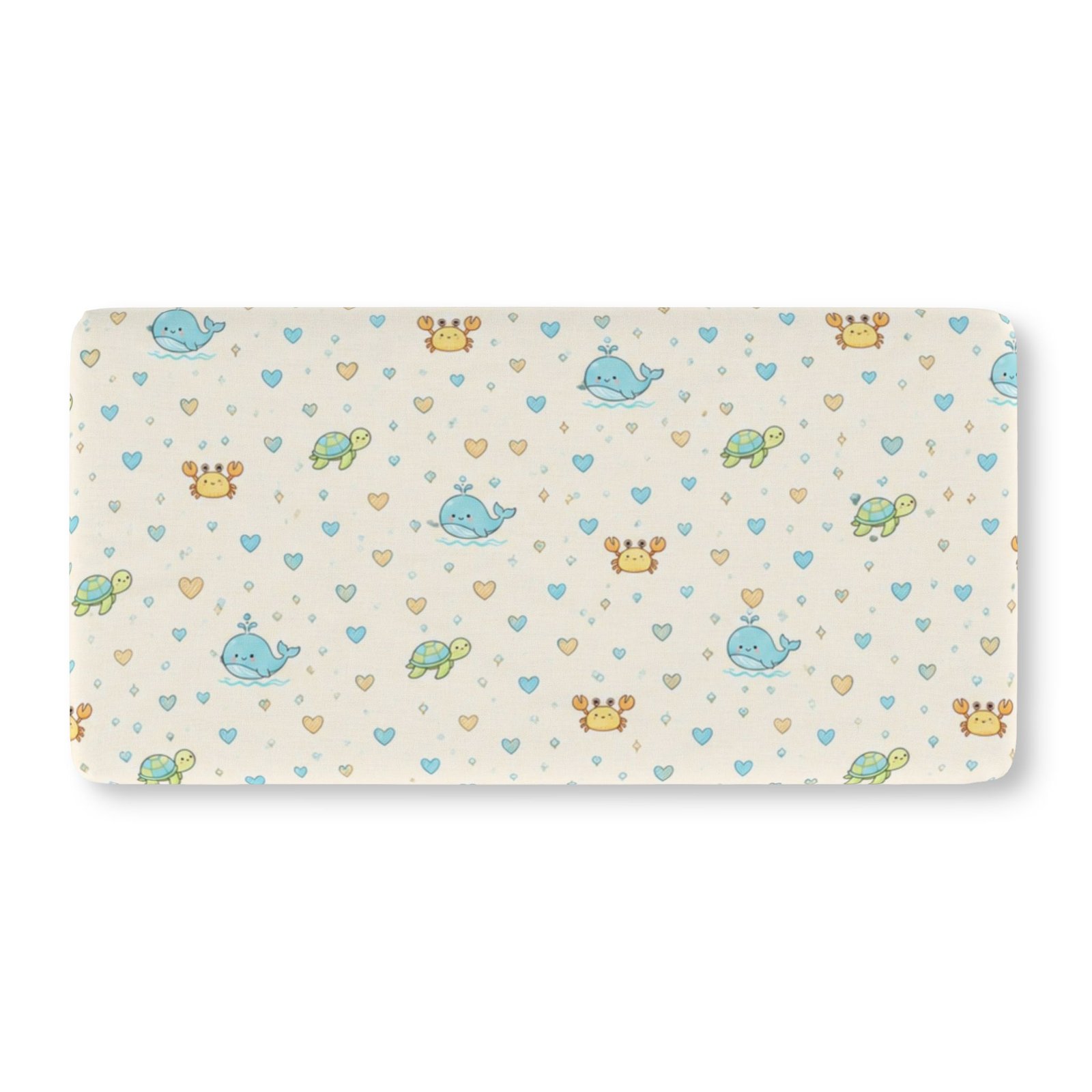 Cute Baby Ocean Animals & Crowns Fitted Crib Sheet - Image 4
