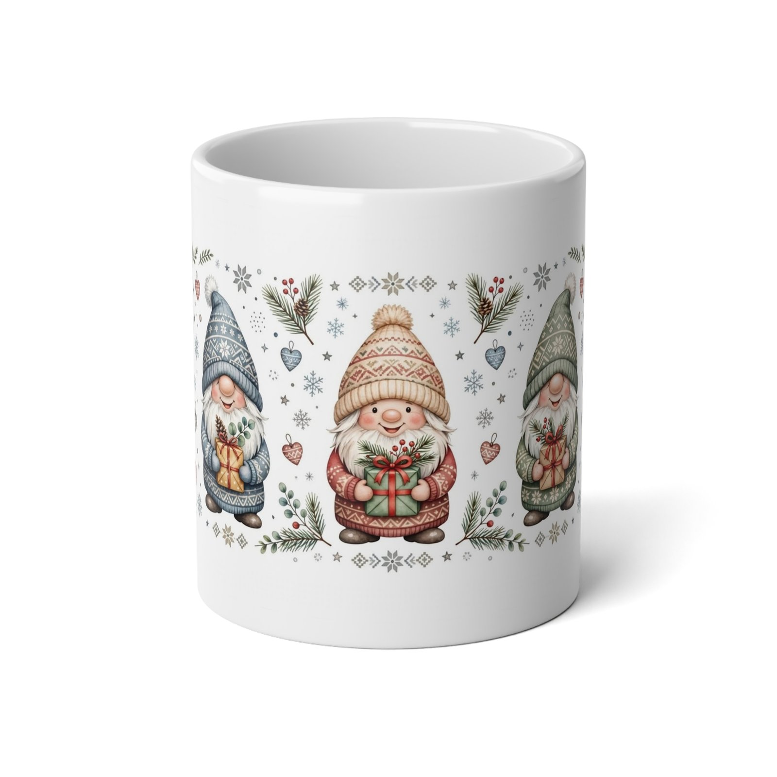 20oz Christmas Gnome Mug – Whimsical Winter Holiday Coffee Cup - Image 2