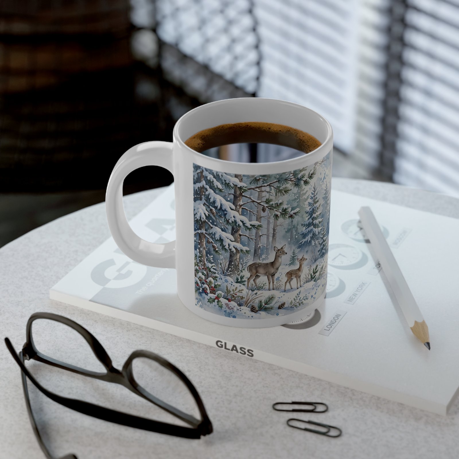 20oz Winter Wonderland Forest Mug - Image 6