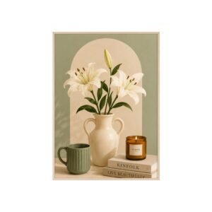 Framed Lily Flower Still Life Poster