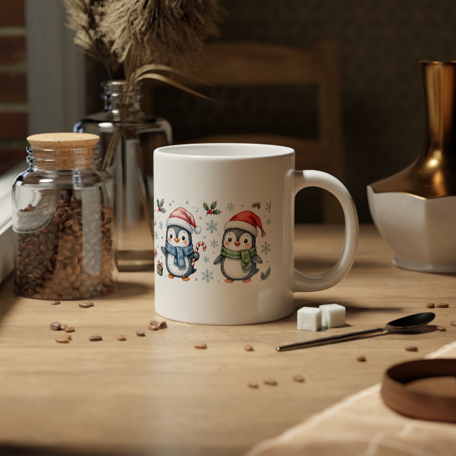 20oz Christmas Penguin Mug - Image 5