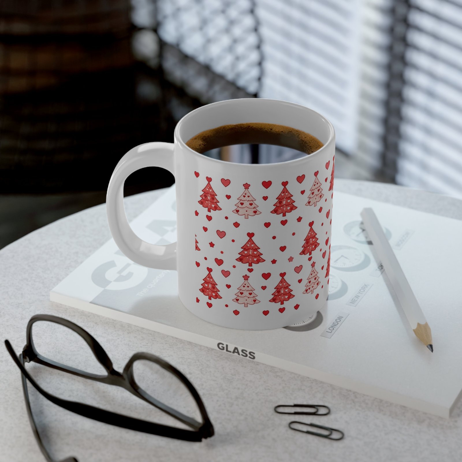 20oz Christmas Tree and Hearts Jumbo Mug - Image 6