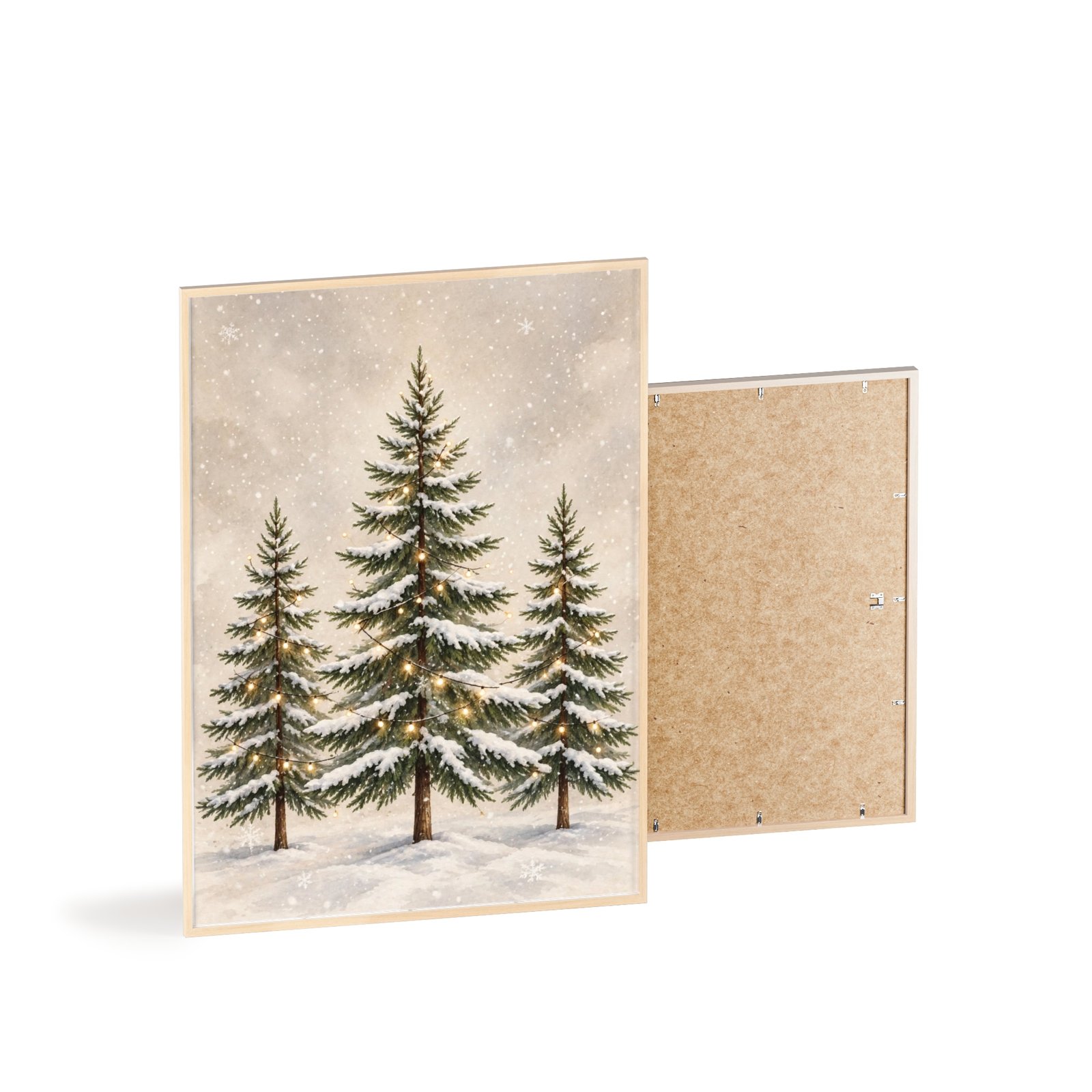 Framed Winter Evergreen Trees Poster - Image 4