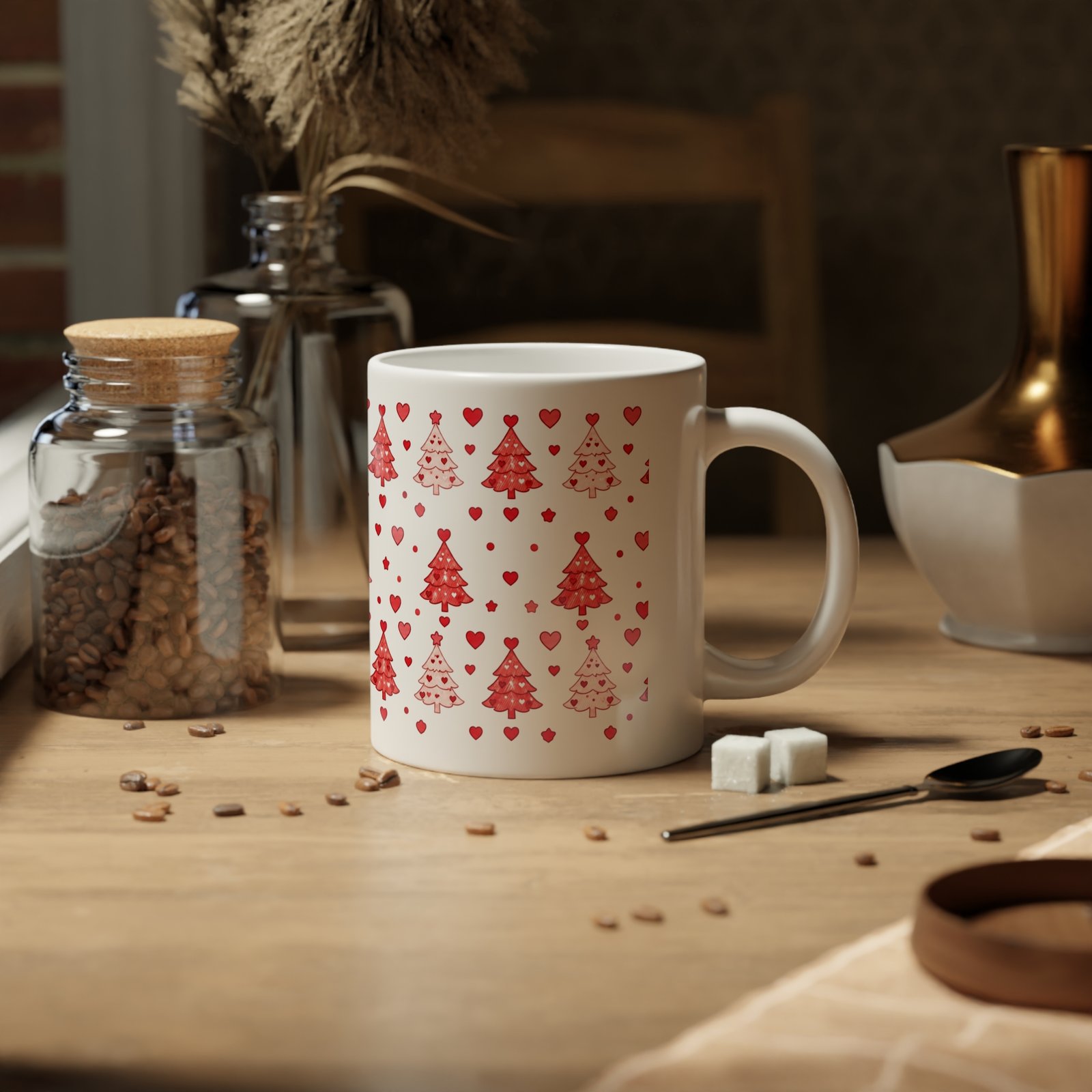 20oz Christmas Tree and Hearts Jumbo Mug - Image 5