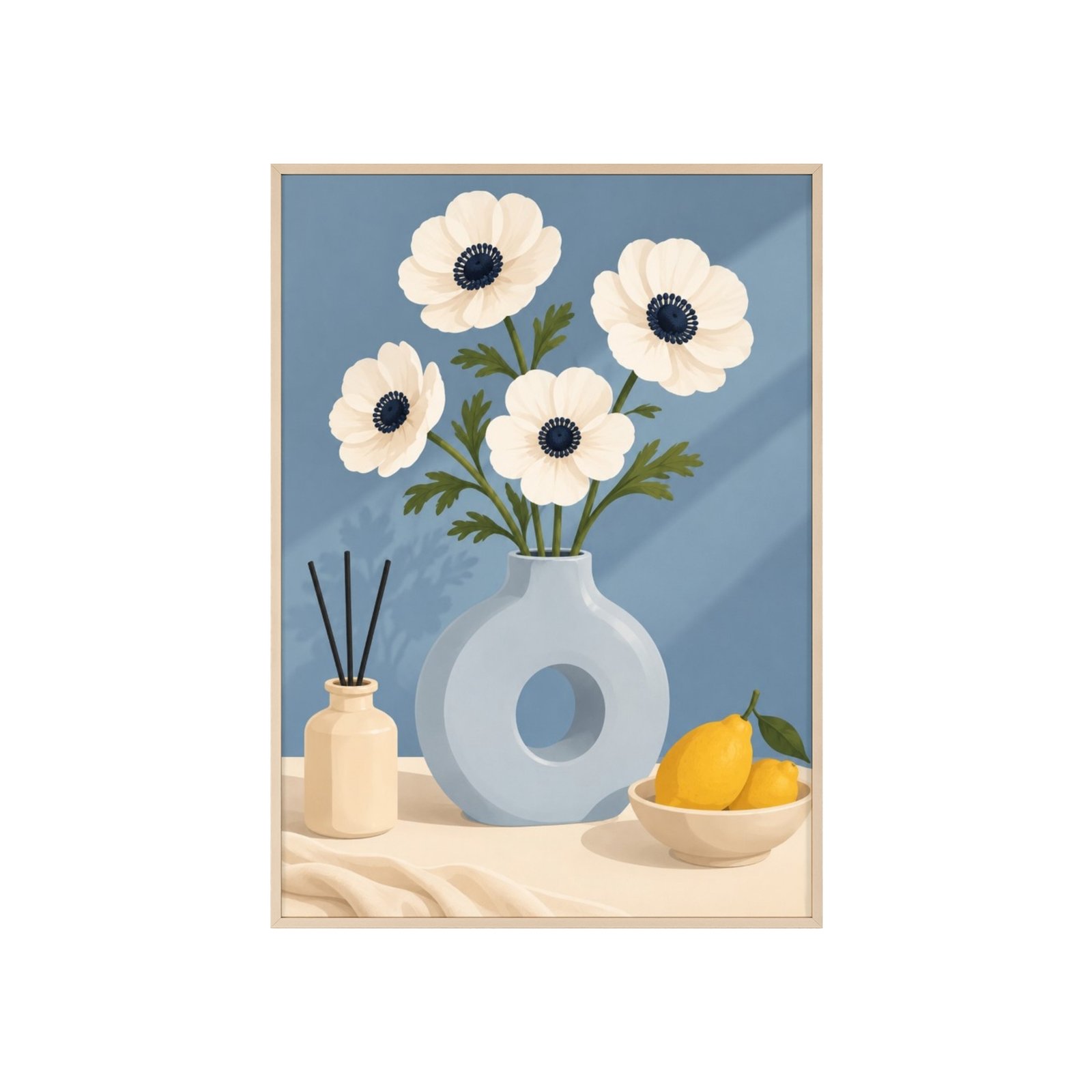 Framed Floral Still Life Poster