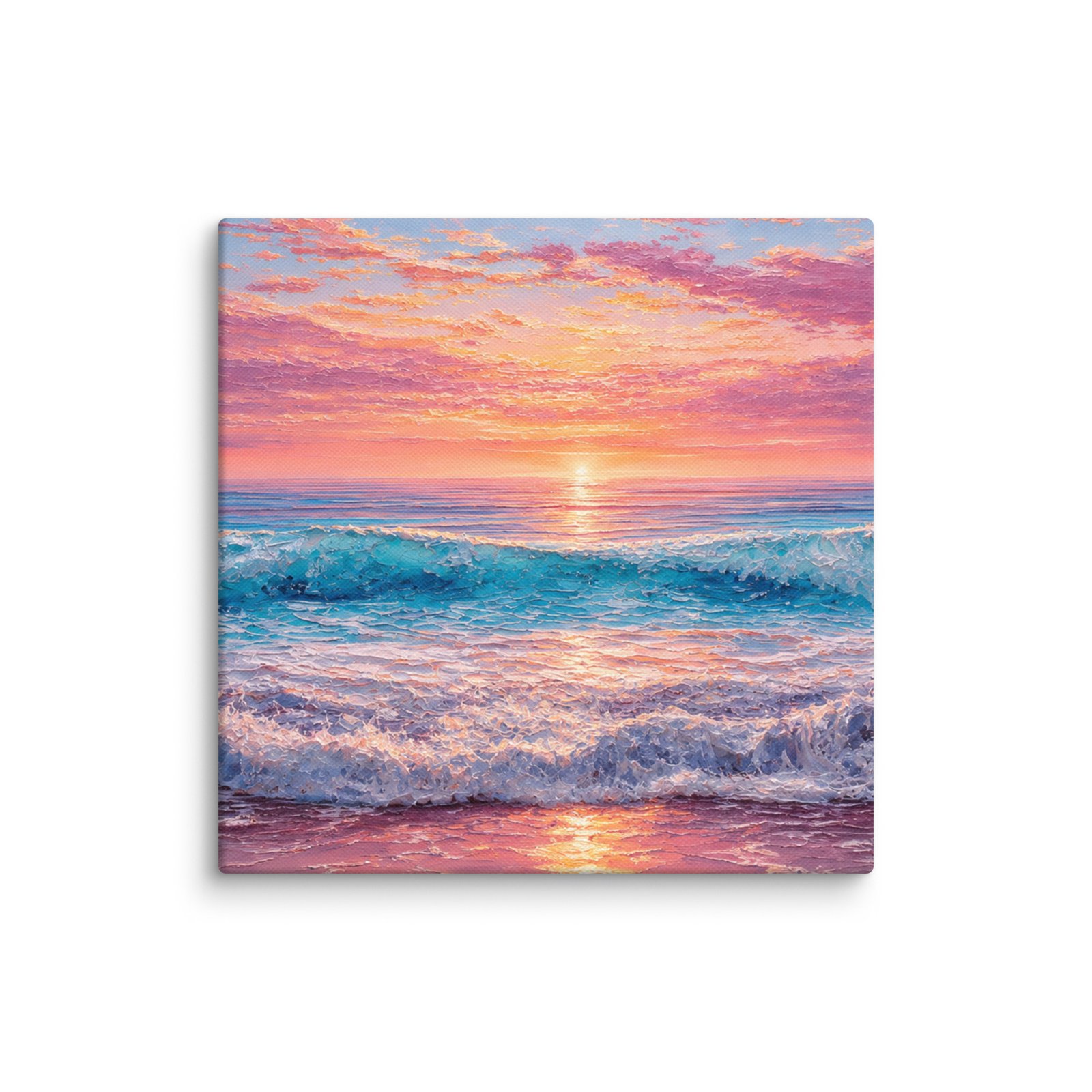 Pastel Beach Sunset Canvas - Image 2