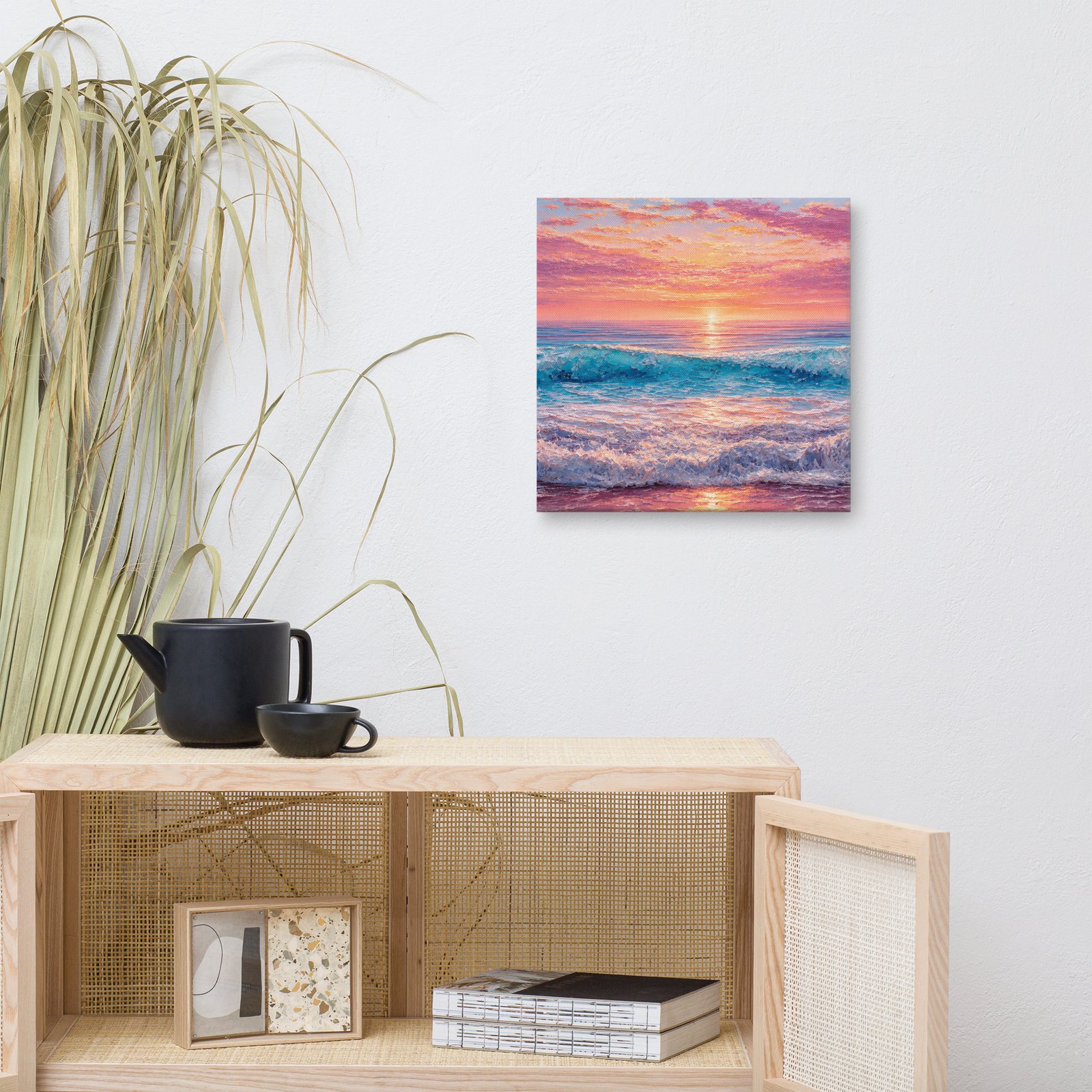 Pastel Beach Sunset Canvas - Image 8