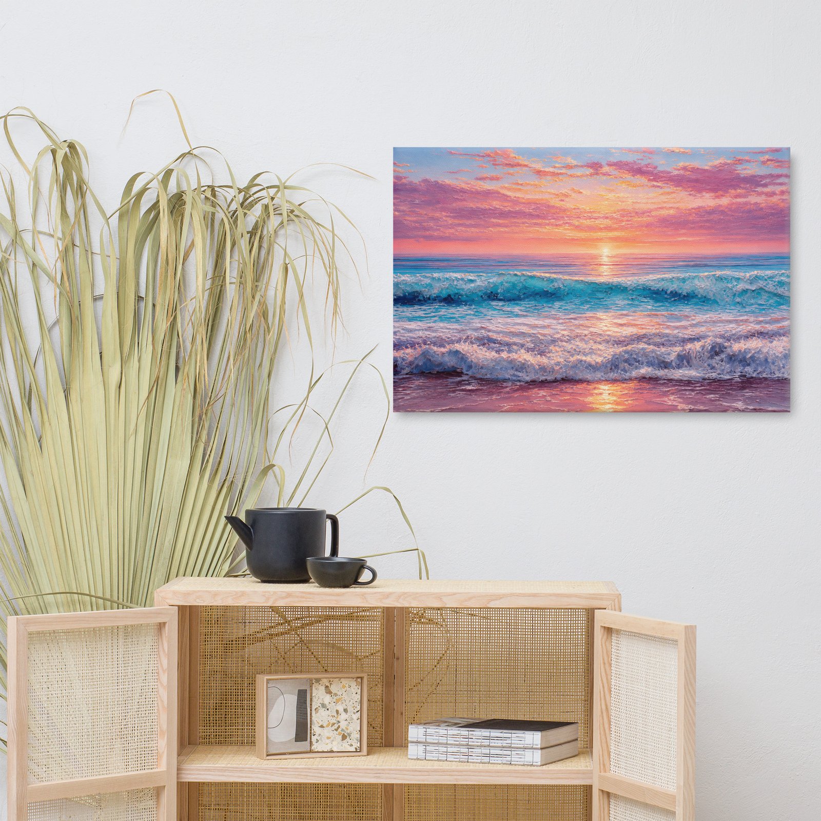 Pastel Beach Sunset Canvas - Image 7