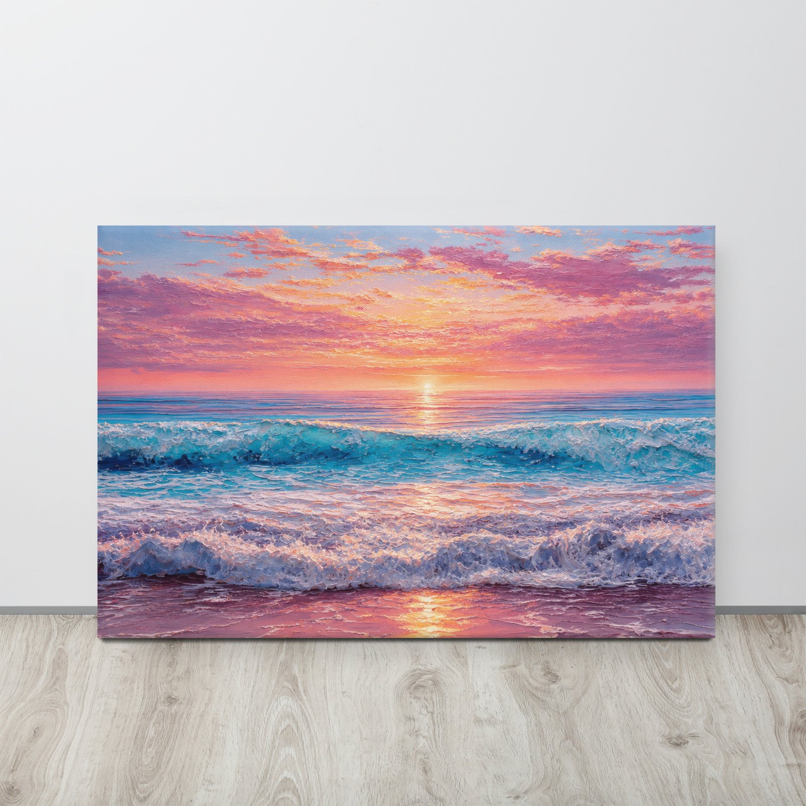 Pastel Beach Sunset Canvas - Image 12